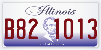 IL license plate B821013