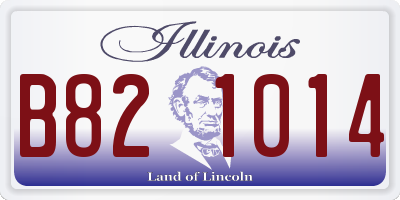 IL license plate B821014
