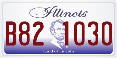 IL license plate B821030