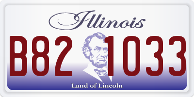 IL license plate B821033