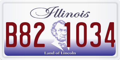 IL license plate B821034