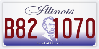 IL license plate B821070