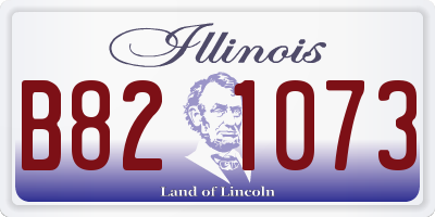 IL license plate B821073