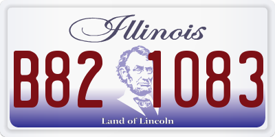 IL license plate B821083