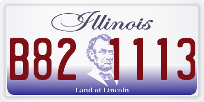 IL license plate B821113