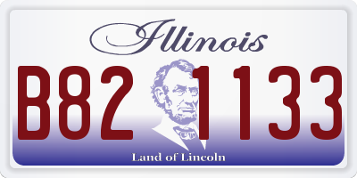 IL license plate B821133