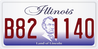 IL license plate B821140