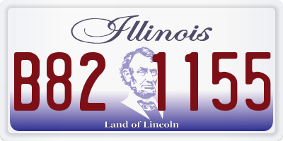 IL license plate B821155