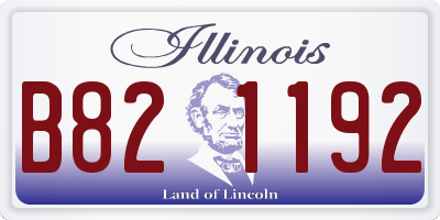 IL license plate B821192