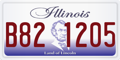 IL license plate B821205