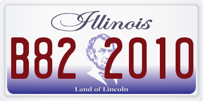 IL license plate B822010