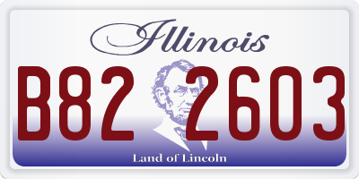 IL license plate B822603