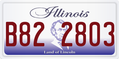 IL license plate B822803