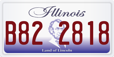 IL license plate B822818
