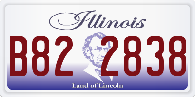 IL license plate B822838