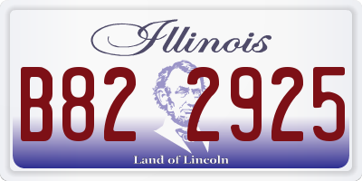 IL license plate B822925