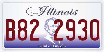IL license plate B822930