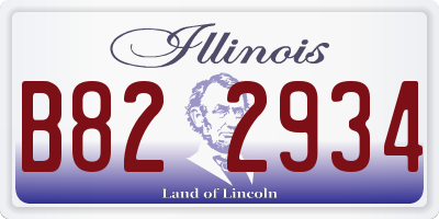 IL license plate B822934