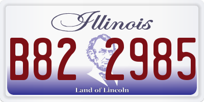 IL license plate B822985