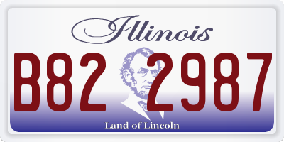 IL license plate B822987