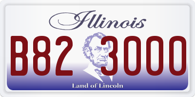 IL license plate B823000