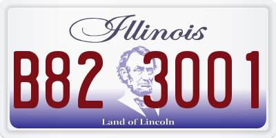 IL license plate B823001