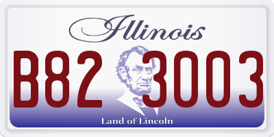 IL license plate B823003