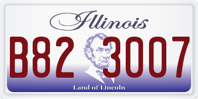 IL license plate B823007