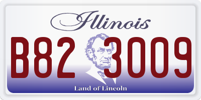 IL license plate B823009