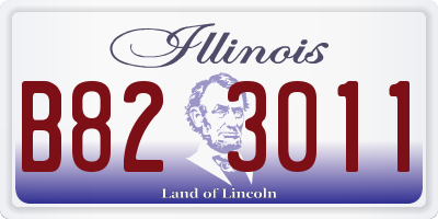 IL license plate B823011