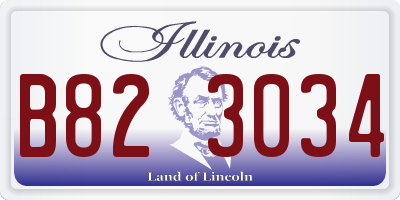 IL license plate B823034