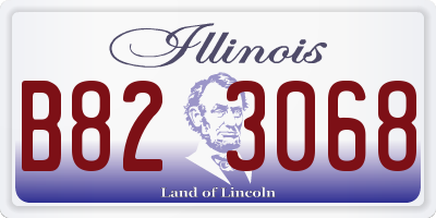 IL license plate B823068