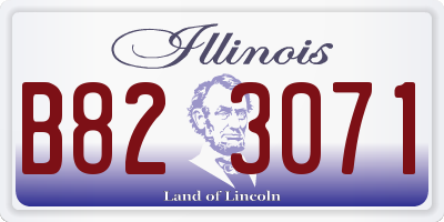 IL license plate B823071