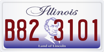 IL license plate B823101