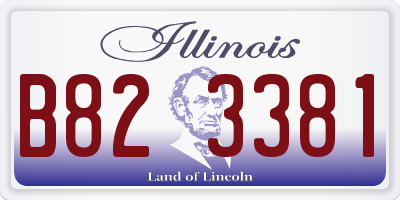 IL license plate B823381