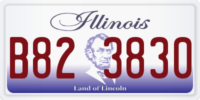 IL license plate B823830