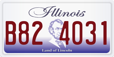 IL license plate B824031