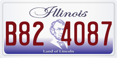 IL license plate B824087