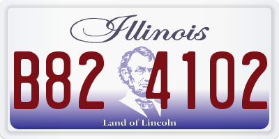 IL license plate B824102