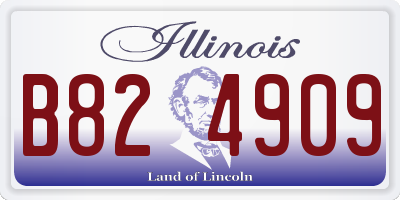 IL license plate B824909