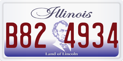 IL license plate B824934