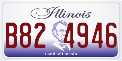 IL license plate B824946
