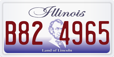 IL license plate B824965