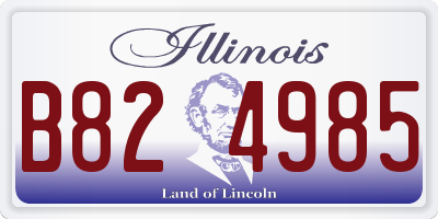 IL license plate B824985