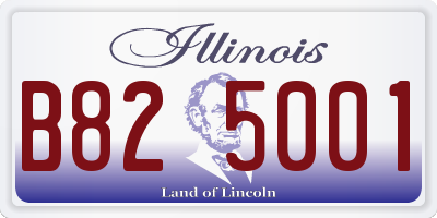 IL license plate B825001