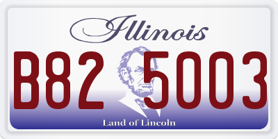 IL license plate B825003
