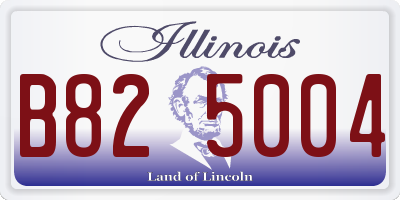 IL license plate B825004