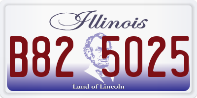 IL license plate B825025