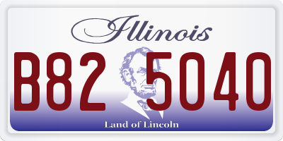 IL license plate B825040