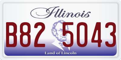 IL license plate B825043